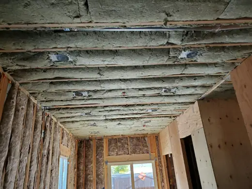 Ceiling batts in a remodel