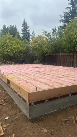 Underfloor batts on a new raised foundation