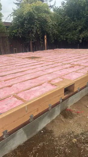 Floor batts raised foundation