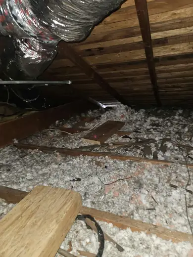 Removal old blown insulation